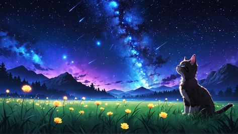 Studio ghibli, anime wallpaper, wallpaper HD, aesthetic background, anime style, beautiful, cat, flowers, galaxy, space, kitten Cute Galaxy Wallpaper Laptop, Space Laptop Wallpaper Hd, Galaxy Wallpaper For Laptop, Laptop Cat Wallpaper, Galaxy Wallpaper Laptop, Ghibli Anime Wallpaper, Studio Ghibli Anime, Hd Aesthetic, The Milky Way Galaxy