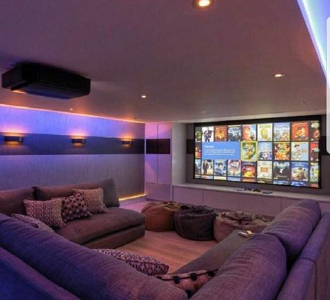 Small Home Theater, Home Theater Lighting, Movie Theater Rooms, Basement Home Theater, Bilik Permainan, Home Theater Room Design, Theater Room Design, Movie Room Decor, Home Cinema Room