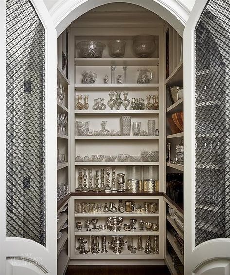 Repurposed China Cabinet, White China Cabinets, Pantry Goals, Transitional Kitchen Design, China Closet, Dining Room French, Inset Cabinets, Storage Pantry, Butler’s Pantry