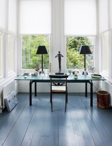 painted floors Paint Farrow And Ball, Painted Wooden Floors, Shades Of Grey Paint, Painted Hardwood Floors, Painted Floorboards, Best Gray Paint, Wood Floor Finishes, All White Room, Painted Wood Floors