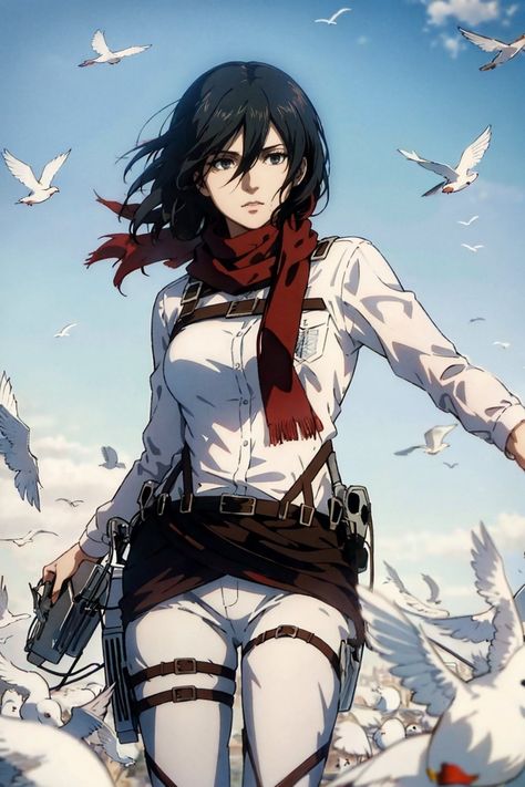 Mikasa Anime, Fan Art Anime, Atack Ao Titan, Snk Cosplay, Mikasa Ackerman, Cartoon Sketches, Attack On Titan Art, Digital Art Anime, Anime Girlxgirl