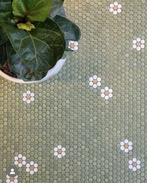 Penny Tiles Bathroom, Tile Layout, Penny Tile, Penny Round, Winter Cold, Home Design Decor, Dream House Decor, Tile Patterns, Tile Design