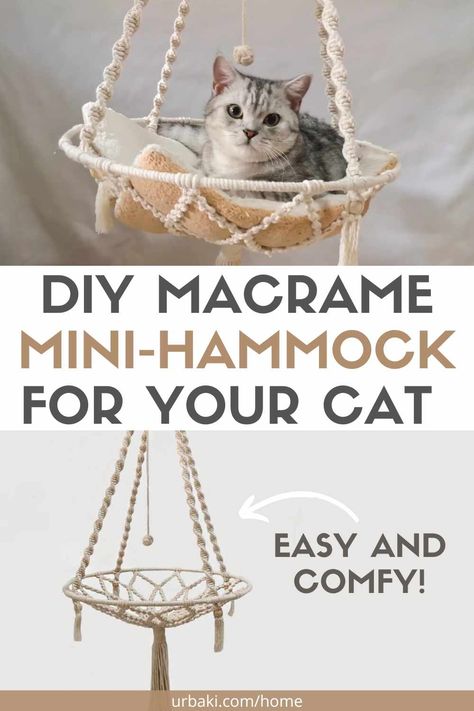 Cat Hammock Macrame Diy, Cat Bed Macrame Tutorial, Macrame Cat Hammock Pattern, Diy Macrame Cat Hammock Tutorial, Macrame Cat Bed Tutorial, Diy Hanging Cat Bed, Macrame Cat Bed Diy, Macrame Cat Hammock Pattern Free, Diy Cat Accessories