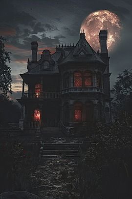 house,spooky,haunted,ominous,moonlight,atmosphere,skittish,creepy,eerie,horror,mysterious,dramatic,scene,ghostly,fear,halloween,gloomy,frightening,moody,darkness,calmness,castle,old,architecture,gothic,illuminated,structure Logos, Scary House Aesthetic, Dark Fantasy House, Bloxburg Haunted House, Haunted House Aesthetic, Haunted Wallpaper, Goth Castle, Haunted House Pictures, Gothic Castles