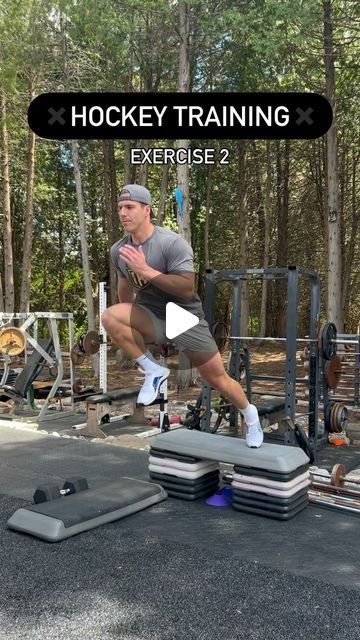 Mack Little on Instagram: "✖️Hockey Training✖️

Single leg training block for hockey players 

This was a block from my training day 🤙🏻

Exercise 1- Heavy Bulgarian lunge 
Exercise 2- Lateral step to knee drive 
Exercise 3- Alternating KB SL DL 
Exercise 4- Split lunge jump on riser to skater 

Add this block to your next athletic training day 

Can’t beat this outdoor set up @tonygrecotg 

#hockeytraining #hockeyplayer #canadahockey #usahockey #hockeyslovakia #russiahockey #eurohockey #athletictraining #athlete" Hockey Stretches, Hockey Exercises, Hockey Shot, Lunge Workout, Canada Hockey, Hockey Training, Usa Hockey, Leg Training, Outdoor Set