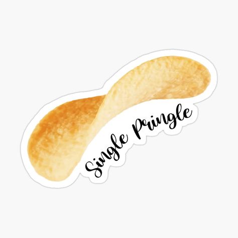 Pringles Aesthetic, Single Pringle, Funny Single, Single Humor, Food Stickers, Quote Stickers, Aesthetic Stickers, Hard Hats, Car Windows