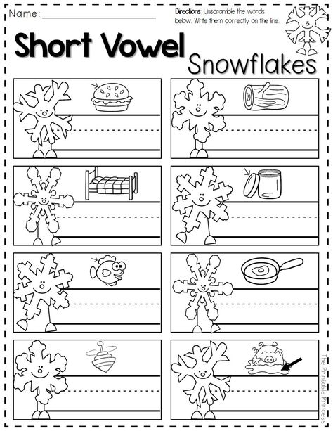 FREEBIE -- reading, writing, and math printables for winter. Perfect for after winter break! Winter Worksheets For Kindergarten, Winter Activities For Kindergarten, January Kindergarten, Winter Worksheets, Winter Printables, Winter Reading, Language Arts Worksheets, Kindergarten Reading Activities, Kindergarten Language Arts