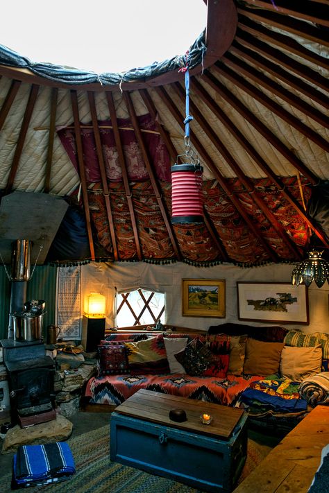 Yurt Interior, Yurt Home, Yurt Living, Earthship, Round House, Yurt, Green Life, Sustainable Living, Future House