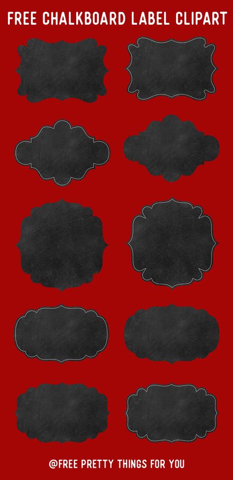 Free Chalkboard Label Clipart Free Printable Chalkboard Labels, Digital Paper Free, Buy Stickers, Free Vintage Printables, Chalkboard Labels, Diy Chalkboard, Free Digital Scrapbooking, Work Diy, Party Printables Free