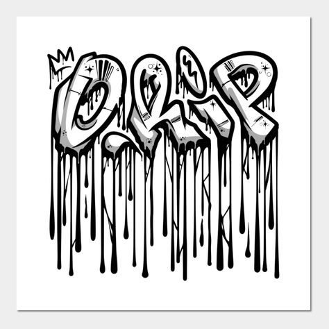 Drip Poster Design, Graffiti Art Drawing Words, Drip Sketch, Risk Rich Tattoo, Drip Drawing Ideas, Graffiti Tattoo Design, Easy Graffiti Art, Drip Drawing, Graffiti Drip