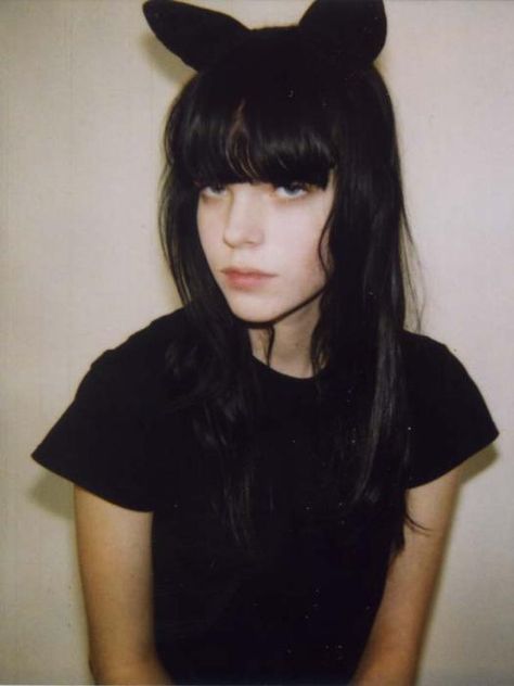 Model: Meghan Collison Black Bangs, Bangs Style, Bunny Ears, Cat Ears, Black Hair, Bangs, Halloween Costumes, A Woman, Hairstyles