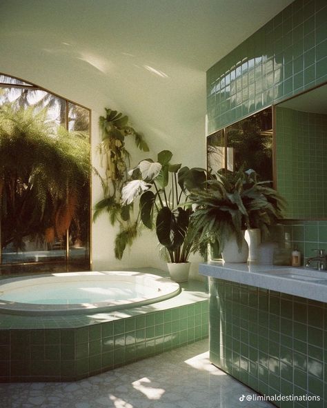 Emma Chamberlain Bathroom, Bathroom 70s, Home Atrium, 1980s Interior Design, 80s Bathroom, Art Deco House, Retro Vaporwave, 80s Interior Design, 80s House