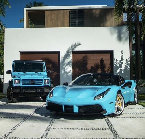 His And Hers Cars Relationship Goals, His And Hers Cars, Ferrari 488 Spider, 488 Spider, Rich Cars, Cars Jeep, مرسيدس بنز, Cars Collection, New Sports Cars