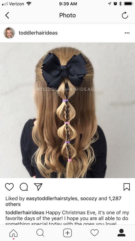 Big Bow Hairstyle For Kids, Preschool Graduation Hairstyles, Girls Party Hairstyles Kids, First Day Of Kindergarten Hairstyles, Toddler Hairdos, Preschool Hairstyles, Toddler Hairstyles Girl Fine Hair, Girly Hairstyles, Easy Little Girl Hairstyles