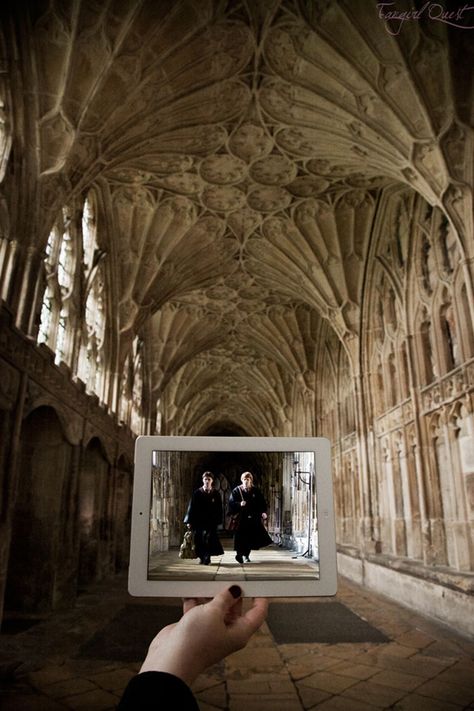 Gloucester Cathedral, Gloucester, UK travel-filming-locations-famous-movies-scenegraming-photography-fangirl-quest Movie Locations, Buku Harry Potter, Oxford England, Movies And Series, Nerd Life, Christ Church, Famous Movies, Movie Stills, Gloucester