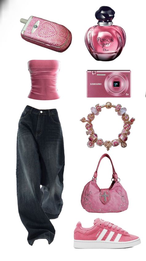 Y2k Fashion Pink, 2000’s Outfits, Outfits 2000s Style, 2000s Inspired Outfits, 90s Y2k Fashion, Outfits 2000s, Casual Preppy Outfits, Outfit Inspo Casual, Cute Lazy Day Outfits