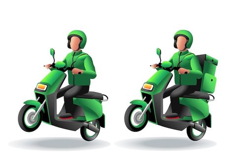 Delivery man are wheeling a motorcycle | Premium Vector #Freepik #vector #motor-delivery #delivery-scooter #delivery-bike #motorcycle-delivery Vector Motor, Delivery Scooter, Delivery Bike, Riding A Motorcycle, Moto Bike, Riding Motorcycle, Delivery Man, Vector Photo, Premium Vector