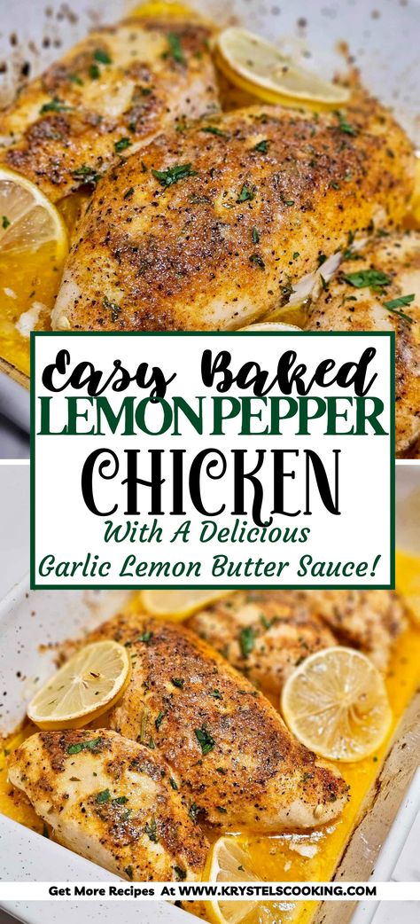 Craving a delicious chicken dish that's both quick and easy? 😋 This Baked Garlic Lemon Pepper Chicken Breast is perfect for busy weeknights! It's baked in the oven, affordable, and oh-so-flavorful. Follow me for more great recipes! Easy Baked Chicken Breast Recipes, Lemon Pepper Chicken Breast, Chicken Breast Oven Recipes, Baked Lemon Pepper Chicken, Easy Baked Chicken Breast, Chicken Boneless Breast Recipes, Chicken With Lemon, Chicken Breast Recipes Baked, Oven Baked Chicken Breasts