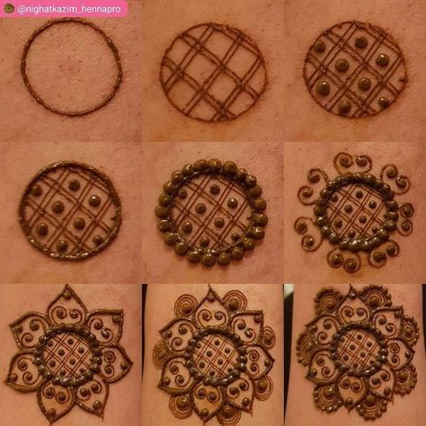 mehndi-design-image-step-by-step Bodypainting, Round Mehndi Design, Jagua Henna, Palm Mehndi Design, Henna Art Designs, Mehndi Designs For Kids, Simple Mehndi Designs Fingers, Modern Mehndi Designs, Mehndi Design Pictures