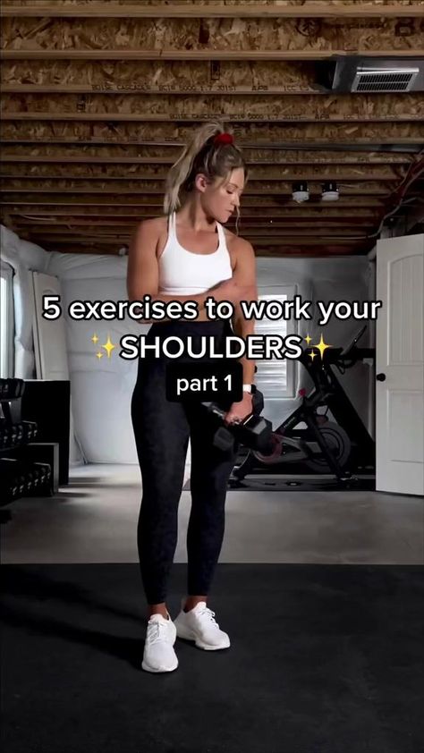 5 exercises to work for ✨shoulders✨ Good news! I program variations of these every single week!! If you follow the weekly workout program, you can rest assured knowing that you’re training every muscle group effectively! 🥳👍🏼💯 #shoulderworkout #dumbbellworkout #dumbbells #homeworkout #athomeworkouts #armworkout | Movement With Julie | Shoulder Dumbbell Workout, Movement With Julie, Shoulder Workout At Home, Upper Body Dumbbell Workout, Every Muscle Group, Back And Shoulder Workout, Dumbbell Shoulder, Workout Fat Burning, Arm Workouts At Home