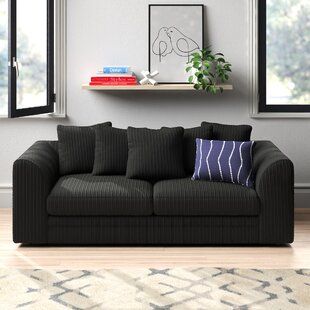 Three Posts Blomquist 2 Seater Fold Out Sofa Bed | Wayfair.co.uk Corduroy Texture, Deep Couch, Garage Conversion, Trestle Dining Tables, Contemporary Interiors, Three Seater Sofa, Pedestal Dining Table, Forest Park, Comfortable Sofa