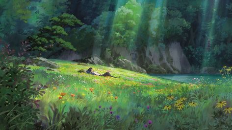 Kazuo Oga, Ghibli Scenery, Ghibli Scenes, The Secret World Of Arrietty, Ghibli Background, Ghibli Wallpaper, 숲 사진, Art Studio Ghibli, Secret World Of Arrietty