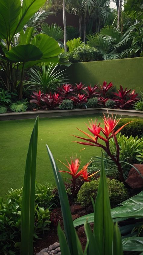 Create your own mini paradise with these small tropical garden ideas Whether you have a tiny backyard or a spacious patio these design ideas cater to landscaping preferences in the UK Australia and NZ Transform your front yard backyard bed or sunny patio into lush tropical sanctuaries Lush Tropical Garden, Small Tropical Garden Ideas, Bird Of Paradise Garden, Backyard Bed, Tropical Planting, Celestial Garden, Tropical Garden Plants, Tropical Garden Ideas, Tiny Backyard