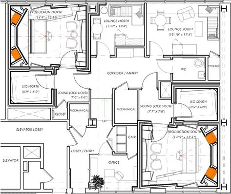 Jungle City Studios | North Studio Music Studio Building, Recording Studio Layout, Jungle City, Recording Room, Studio Floor Plans, Studio Layout, Audio Production, Music Academy, Audio Studio