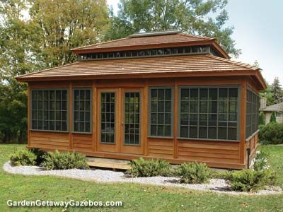 3-season detached summer house? Screen Pavilion, Screened Deck, Picnic Shelter, Screened Gazebo, Screened Porches, Hot Tub Gazebo, Sun Rooms, Screen House, Green Houses