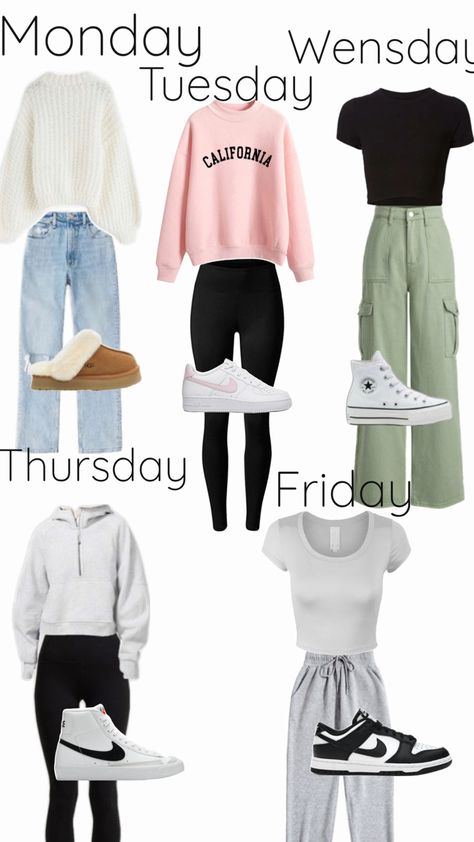 Cute Middle School Outfits, Simple Outfits For School, Preppy Inspiration, Trendy Outfit Ideas, Preppy Summer Outfits, Casual Preppy Outfits, Outfit Inspo Casual, Trendy Outfits For Teens, Cute Lazy Day Outfits