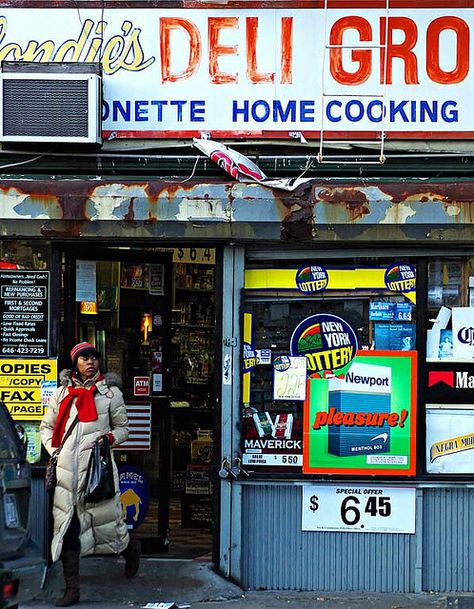 Local Bodega (aka Corner Store)  Prospect & Greenwood Avenue, Windsor Terrace, Brooklyn, NY. Vintage New York, Newport, Corner Store, Shop Fronts, New York Street, City Aesthetic, In Boston, Store Fronts, Bronx