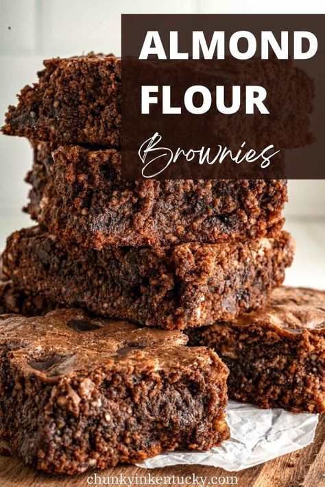 Thick, gooey keto brownies made with almond flour, cocoa, and monk fruit sweetener. Healthy, sugar-free and rich recipe for decadent brownies. Monk Fruit Keto Desserts, Keto Dessert With Monk Fruit, Monk Fruit Brownie Recipe, Monk Fruit Baking Recipes, Cookies With Monk Fruit Sweetener, Monk Fruit Sweetener Dessert Recipes, Liquid Monk Fruit Recipes, Keto Brownies Almond Flour Monk Fruit, Desserts Using Monk Fruit Sweetener