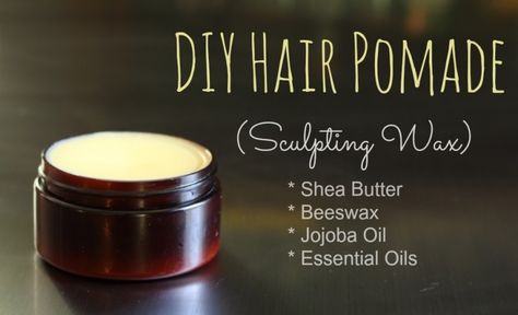 Hair Pomade Recipe (Sculpting Wax) Pomade Recipe, Diy Hair Pomade, Sculpting Hair, Hair Gel Recipe, Make Up Diy, Natural Hair Gel, Diy Shampoo, Homemade Hair Products, Hair Pomade