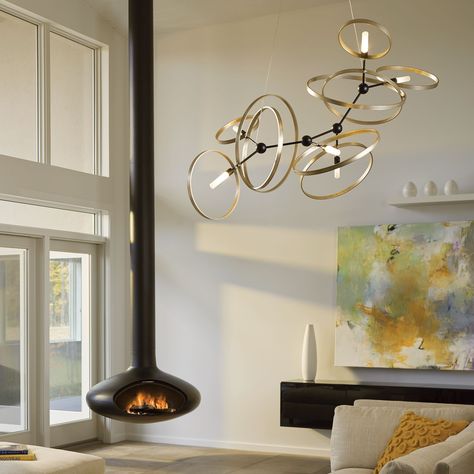 138920-SG-10-NO (thumb 4) Modernist Huge Round Black Chandelier, Ring Chandelier, Hubbardton Forge, Elk Lighting, Hudson Valley Lighting, Ceiling Chandelier, Lamps Ceiling, Chandeliers And Pendants, Floor Lamp Table