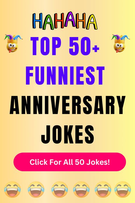 Check Out The Top 50+ Funny Anniversary Jokes And Puns. Click For All 50+ Hilarious Anniversary Jokes! Happy Anniversary Funny Couple Hilarious, Anniversary Puns, Indian Puns, Anniversary Jokes, Happy Anniversary Funny, Jokes And Puns, Indian Jokes, Funny Anniversary, Funny Jokes To Tell