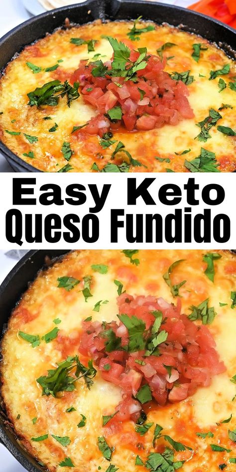 Keto Queso Fundido - Easy To Make Recipe Keto Queso, Creme Brulee Cheesecake Bars, Queso Fundido Recipe, Fundido Recipe, Chili Cheese Nachos, Spiced Beef, Queso Fundido, Cheese Quesadilla, Queso Cheese