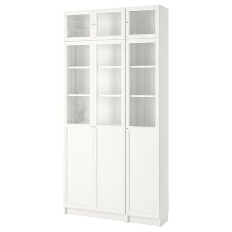 IKEA BILLY / OXBERG Bookcase Billy Oxberg Bookcase, Ikea Liatorp, Oxberg Bookcase, Billy Oxberg, Billy Ikea, Bookcase White, Bookcase With Glass Doors, Ikea Billy, Behind The Glass