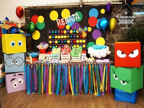 Inside Out Party, Inside Out Party Ideas, Pixar Party, Diy Party Ideas, Disney Inside Out, Girl Birthday Themes, Mindy Kaling, Birthday Themes, Trunk Or Treat