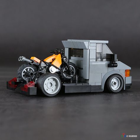 Custom Lego Cars, Lego Vehicles Ideas, Lego Truck Ideas, Lego Truck Moc, Lego Car Moc, Lego Cars Instructions, Lego Wheels, Lego Racers, Easy Lego Creations