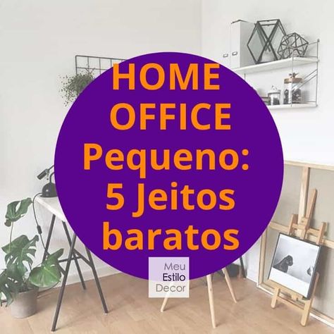 Home Office Pequeno: 5 jeitos baratos • MeuEstiloDecor Home Office Minimalista, Mini Home Office, Mini Office, Home Office Bedroom, Salou, Mini House, Home Office, Home Decor Decals, Bedroom