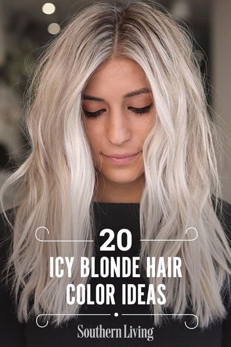 Silver blonde, platinum blonde, white blonde, and grey blonde hair are all types of ice blonde hair colors. These 20 perfect icy blonde hair colors will convince you to take a walk on the cool side. #platinumblondehair #icyblondehair #silverblondehair #greyblondehair #southernliving Icy Blonde Hair Color, Types Of Ice, Ice Blonde Hair, Grey Blonde Hair, Grey Blonde, Icy Blonde Hair, Silver Blonde Hair, Bridesmaid Hairstyles Half Up Half Down, Ice Blonde