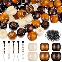 Wooden Hair Beads, Beads For Braids, Braid Beads, Dark Coffee, Kinds Of Colors, Elastic Hair Bands, Hair Beads, Crimping, Hair Bands