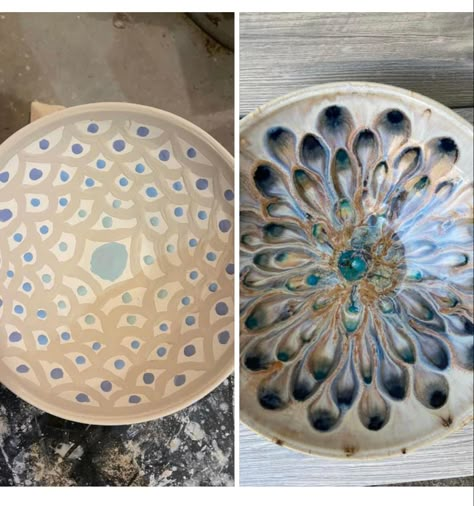 Peacock Glaze Pottery, Peacock Glazing Technique, Mayco Light Flux Glaze Combinations, Peacock Glaze Combinations, Light Flux Glaze Combinations, High Fire Glaze Combinations, Peacock Glaze Technique, Mayco Stoneware Glaze Combinations, Peacock Technique