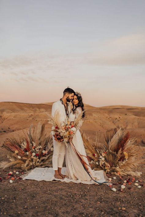 Flower Altar, Moroccan Wedding Theme, Carpenter Photography, Delicate Gown, Wedding Desert, Desert Elopement, Moroccan Wedding, Grace Love, Rock My Wedding