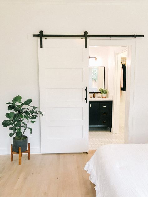 Old Home Remodel Before + After | The HARRISON Project | The Final Reveal Barn Door Master, Scandinavian Home Design, Fixer Upper House, House Flip, Upper House, Mid Century Modern Scandinavian, Bathroom Suite, Creative Idea, Flipping Houses