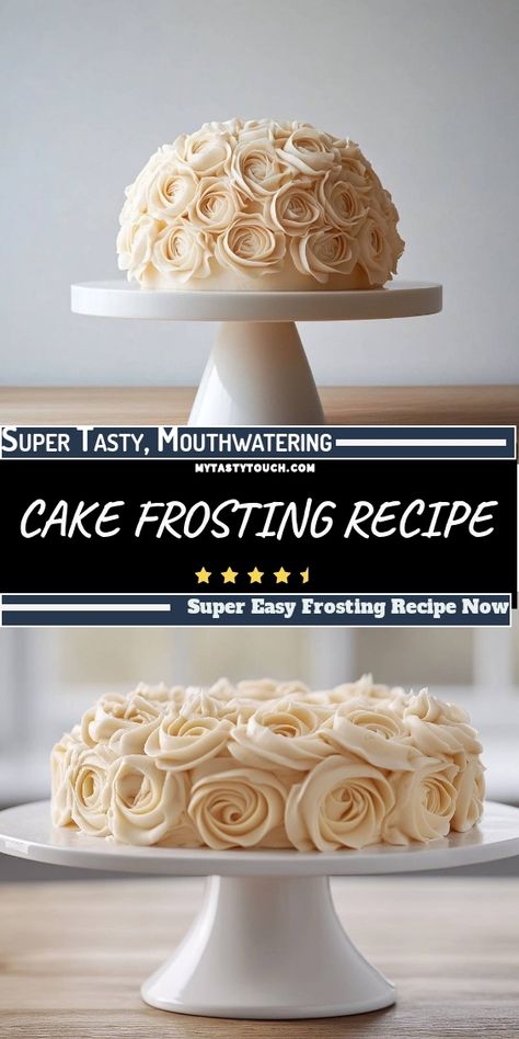 I created this super easy frosting recipe that transforms any cake into a beautiful masterpiece! The rich, creamy texture and lovely floral design make it perfect for all occasions. Follow along for simple steps to elevate your baking game! Different Types Of Icing, Best Cake Icing Recipe For Decorating, Birthday Cake Icing Recipe, Diy Cake Icing, Easy Frosting Recipe, Cake Icing Recipe, Decorating Icing Recipe, Types Of Icing, Birthday Cake Icing