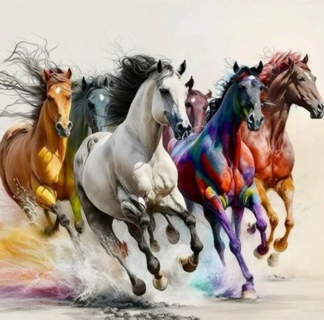 My horses Colorful Horse Painting, Arabian Horse Art, Abstract Horse Art, Bull Art, Beautiful Horse Pictures, Abstract Horse, Fantasy Wall Art, Horse Artwork, Horse Wallpaper