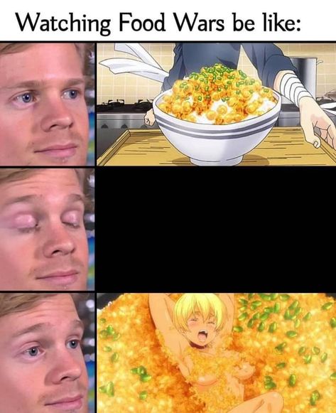 Food Wars Anime, Top 10 Anime, Shokugeki No Soma, Food Wars, Bobs Burgers, Anime Memes Funny, Anime Life, Really Funny Memes, Cartoon Art Styles