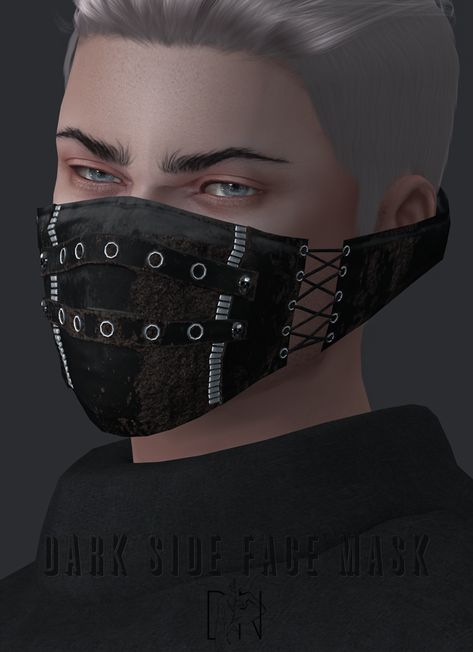 Dark Side Face Mask | DarkNighTt Sims on Patreon Sims 4 Mask Cc, Sims 4 Zombie Apocalypse Cc, Sims 4 Zombie Apocalypse, Writing Story Ideas, Sims4 Mod, Ref Hair, Ts 4 Cc, Cc Eyes, Sims Accessories