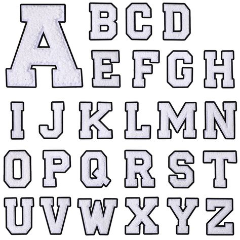 PRICES MAY VARY. Abundant alphabet patches: the package includes 26 pieces of letterman jacket patches, from A to Z, various enough for your sewing projects, you can also share some of them with your families or friends generously Reliable workmanship: the letter patches for backpacks are made of quality acrylon, soft and fluffy, comfortable for you to touch, what's more, they are not easy to tear or break, which can serve you for a long time Appropriate size: these chenille letters for jackets Letterman Jacket Patches, Iron On Letter Patches, Jacket Patches, Letter Patches, Letters Alphabet, Letterman Jacket, Manualidades Diy, A To Z, Appliques